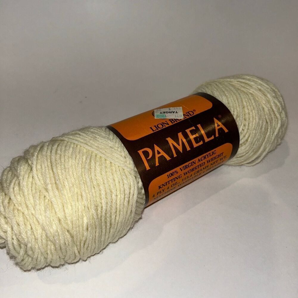 Lion Brand Pamela eggshell 4oz acrylic vintage yarn 1 pc